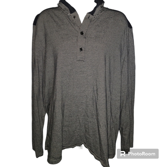 MICHAEL Michael Kors Hooded Button Up Long Sleeve Top - Picture 1 of 3